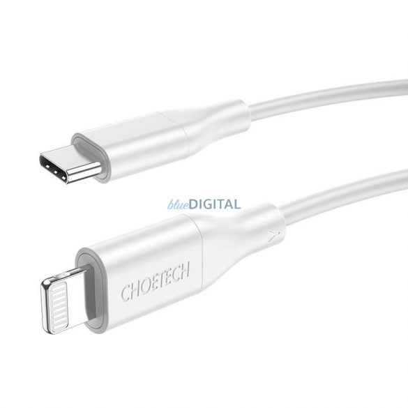 Cablu Choetech IP0040 USB-C și Lightning PD18/30W 1,2 m (alb)