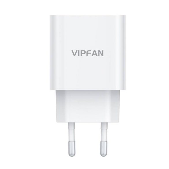 Vipfan E04 încărcător de curent, USB-C, 20W, QC 3.0 (alb)