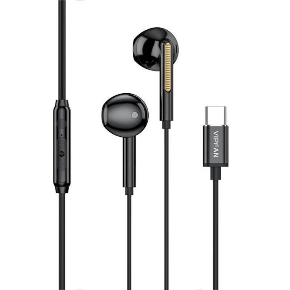 Căști cu fir Vipfan M11, USB-C (negru)