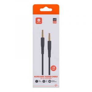 Mini jack 3.5mm AUX cablu Vipfan L04 1m, auriu(negru)