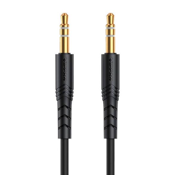 Mini jack 3.5mm AUX cablu Vipfan L04 1m, auriu(negru)