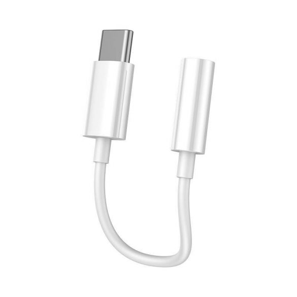 Vipfan L08 USB-C și cablu AUX mini jack 3,5 mm, 10 cm (alb)