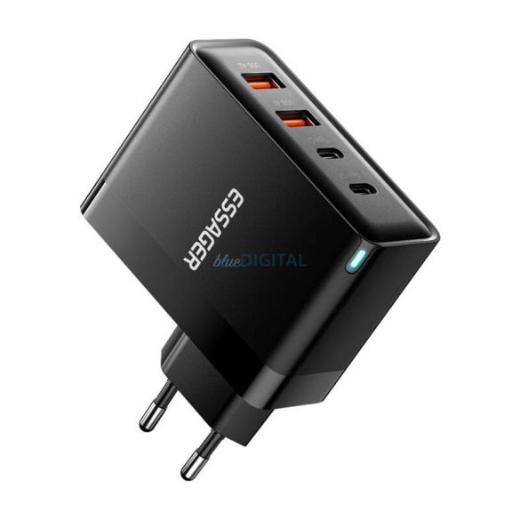 Essager ECT2CA-QYB01-Z încărcător de rețea cu conexiuni 2xUSB-A și 2xUSB-C 100W - negru