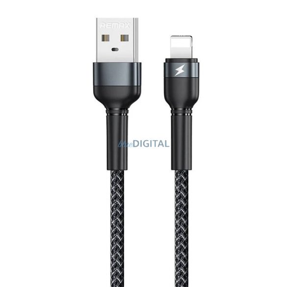 Cablu USB Lightning Remax Jany din aliaj, 1 m, 2,4 A (negru)