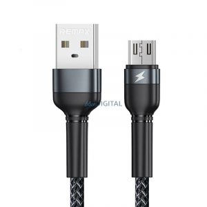 Cablu USB Micro Remax Jany din aliaj, 1 m, 2,4 A (negru)