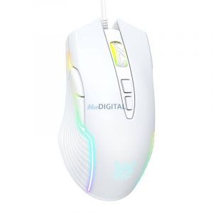 Mouse de gaming onikuma CW905 alb cu fir