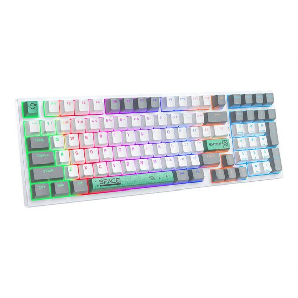 ONIKUMA G38 98 taste Tastatură mecanică cu fir USB albă