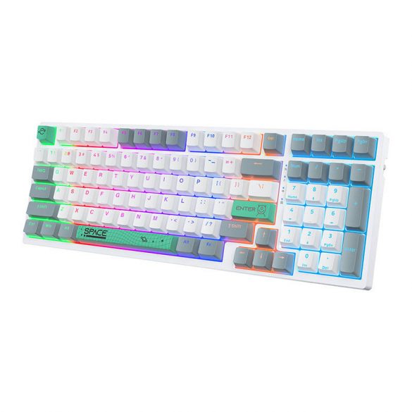 ONIKUMA G38 98 taste Tastatură mecanică cu fir USB albă