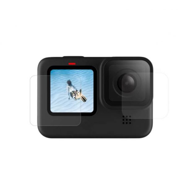 Ecran din sticlă securizată și lentilă telesin pentru GoPro Hero 9 / Hero 10 / Hero 11 / Hero 12 (GP-FLM-901)