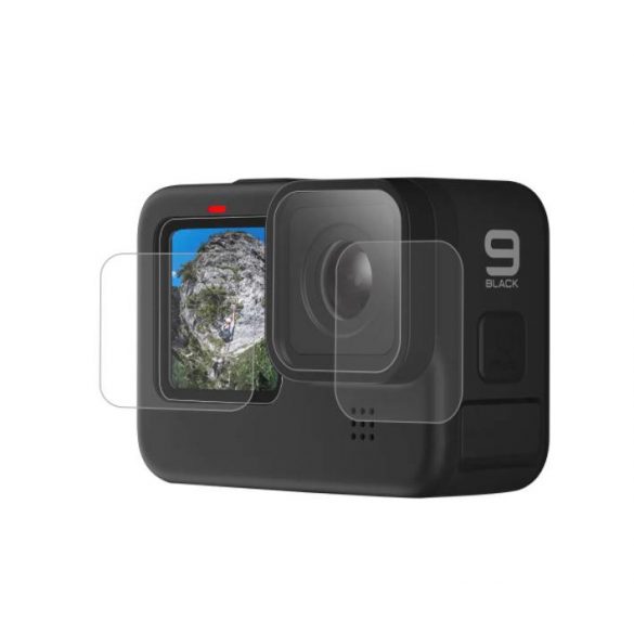 Ecran din sticlă securizată și lentilă telesin pentru GoPro Hero 9 / Hero 10 / Hero 11 / Hero 12 (GP-FLM-901)