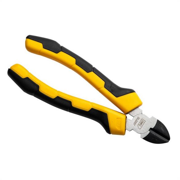 Deli Tools EDL2207, clește de tăiat lateral 7" (galben)