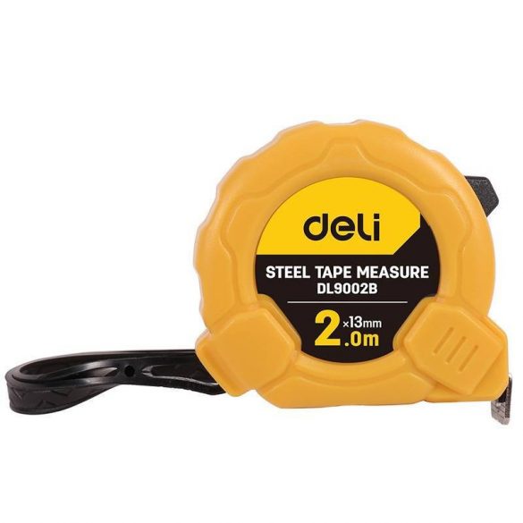 Bandă de măsurat Deli Tools EDL9002B, 2m / 13mm (galben)