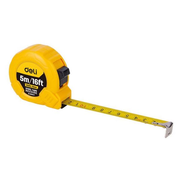 Bandă de măsurare Deli Tools EDL9005Y 5m / 19mm (galben)