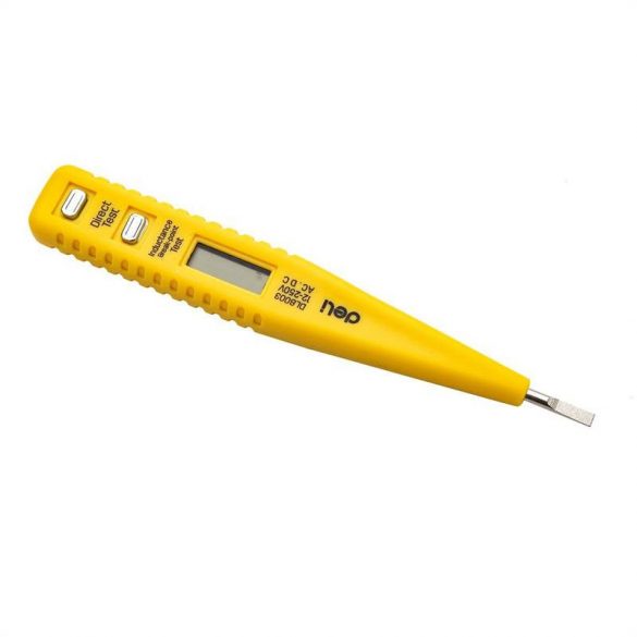 Deli Tools EDL8003 tester de tensiune 12-250V (galben)