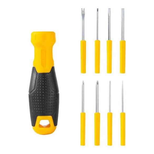 Deli Tools EDL636009 Set de șurubelnițe de precizie cu 8 bucăți interschimbabile