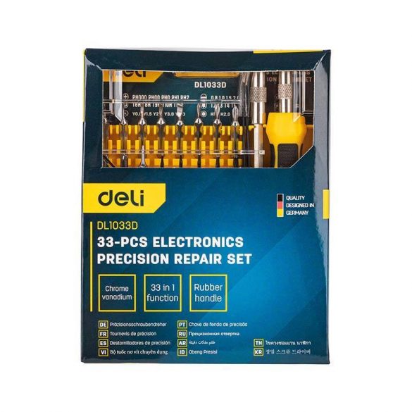 Deli Tools EDL1033D Set șurubelnițe de precizie din 33 de piese