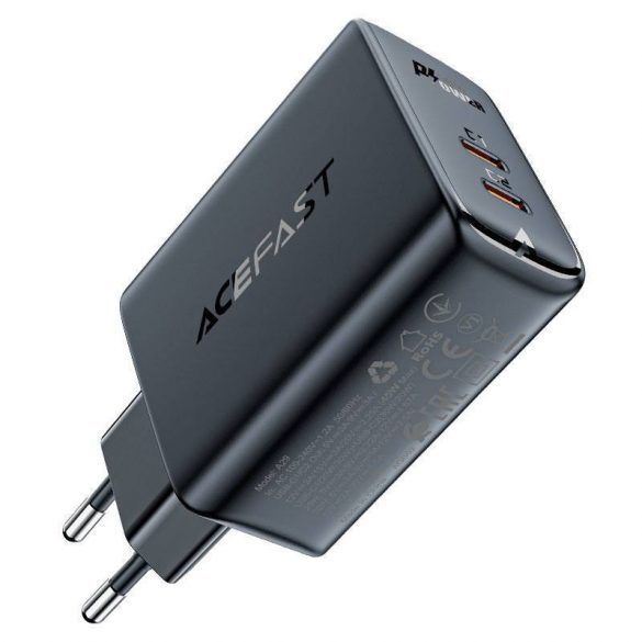 Încărcător de perete Acefast A29 PD50W GAN 2x USB-C 50W (negru)