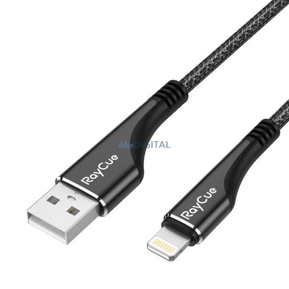 RayCue CA01 USB-A - Cablu Lightning 1,2m 2,4A - negru