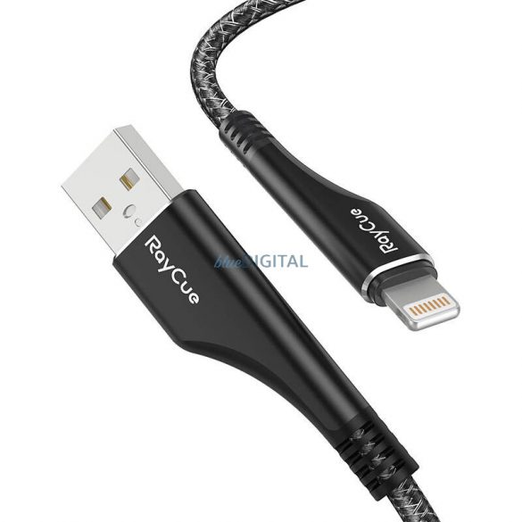 RayCue CA01 USB-A - Cablu Lightning 1,2m 2,4A - negru