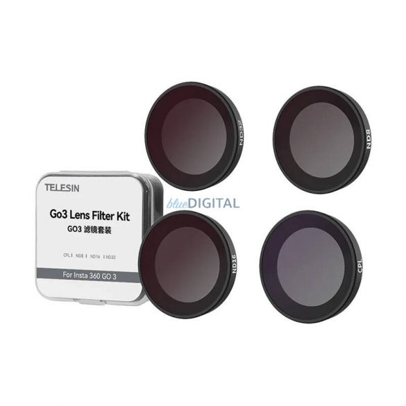 Kit de filtru pentru obiective CPL/ ND8/ ND16/ ND32 Telesin Insta360 GO3