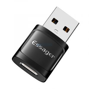 Essager USB-A - Adaptor tip C - negru