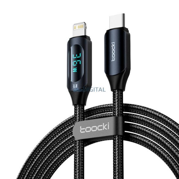 Cablu de încărcare Toocki USB C-L, 1m, 36W (negru)