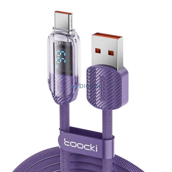 Toocki TXCTYX05-P USB-A - Cablu tip C 1m 66W - violet