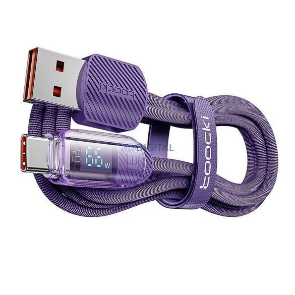 Toocki TXCTYX05-P USB-A - Cablu tip C 1m 66W - violet