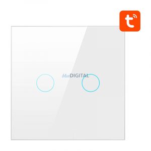 Comutator inteligent de lumină ZigBee Avatto ZTS02-EU-W2 2 Way TUYA (alb)