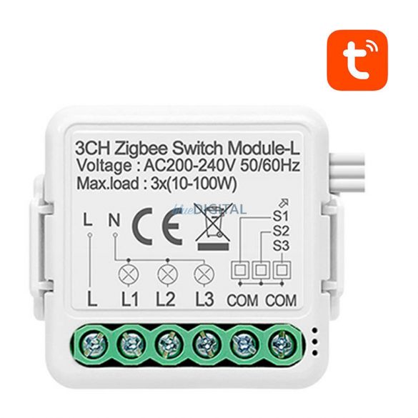 Modul comutator inteligent ZigBee Avatto N-LZWSM01-3 Nu neutru TUYA