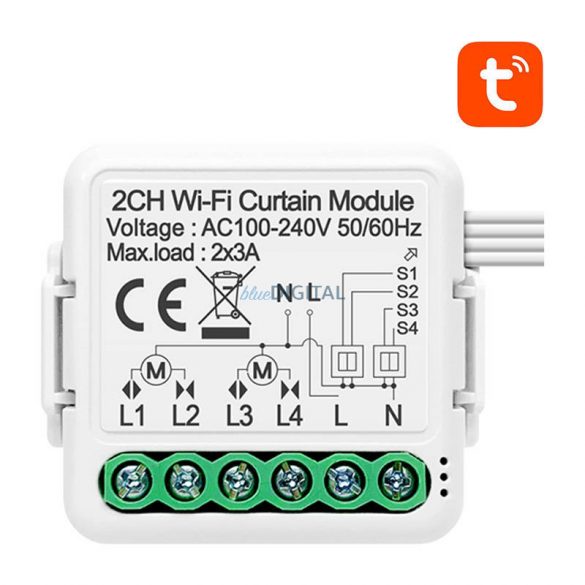 Modul inteligent comutator perdea WiFi Avatto N-CSM01-2 TUYA