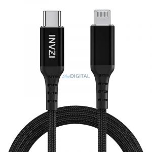 Cablu INVZI USB-C Lightning, MFi, 2m (negru)