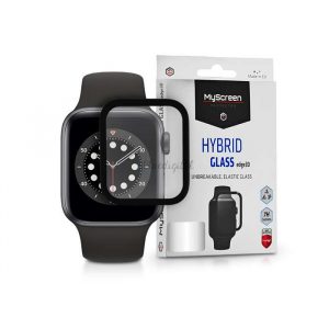 Protector pentru ecran din sticlă Apple Watch Series 6/SE (44 mm) - MyScreen Protector Hybrid Glass Edge 3D - 1 buc/pachet - negru