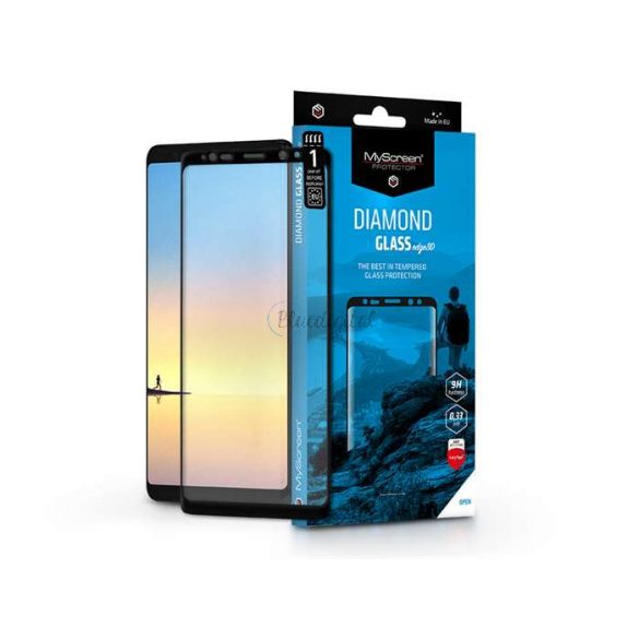 Samsung N950F Galaxy Note 8 ecran protecțiedin Folie securizată pentru ecran curbat - MyScreen protecțieDiamond sticlă Edge3D - negru