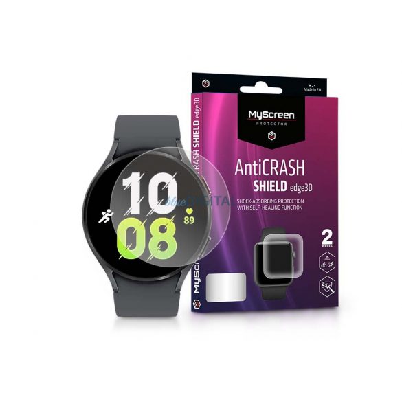 Samsung Galaxy Watch 5 (44 mm) Folie protecție ecran rezistent la impact - MyScreen protecțieAntiCrash Shield Edge3D - 2 buc/pachet - transparent