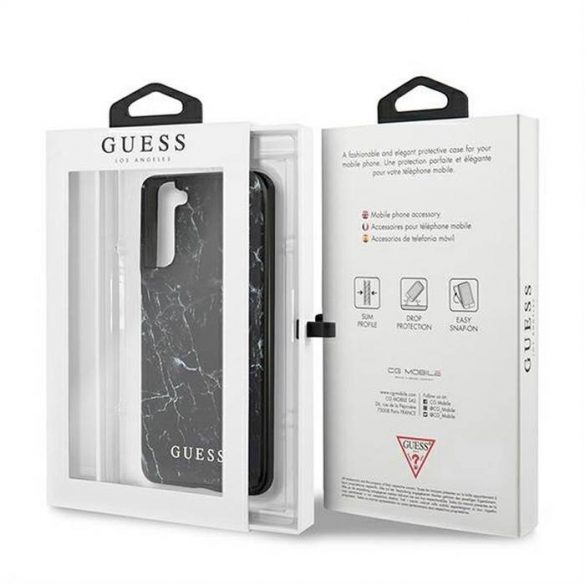 Carcasa originala GUESS GUHCS21MPCUMABK pentru Samsung S21 Plus (marmura / negru)