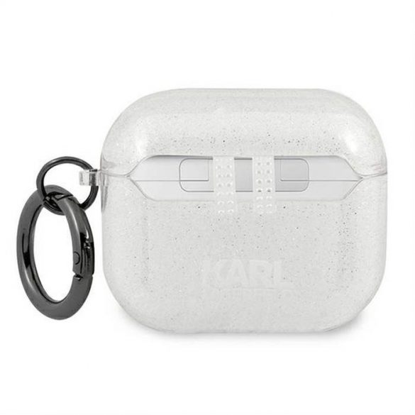 Husa originala KARL LAGERFELD KLA3UCHGS pentru Apple Airpods 3 / argintiu + sclipici