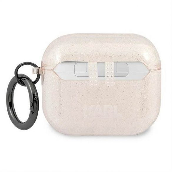 Husa originala KARL LAGERFELD KLA3UCHGD pentru Apple Airpods 3 / auriu + sclipici