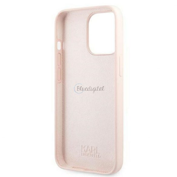 Husă originală KARL LAGERFELD KLHMP13LSSKCI pentru iPhone 13 PRO (Ikonik Karl & Choupette + MAG / roz deschis)