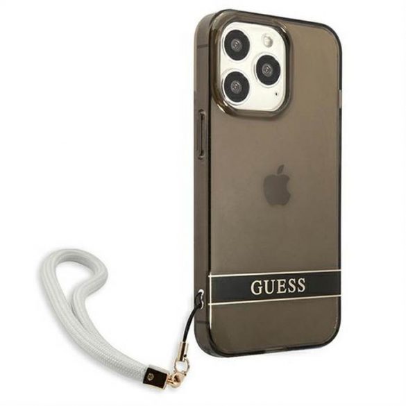 Husă originală GUESS GUHCP13LHTSGSK pentru iPhone 13 PRO (translucid / negru)