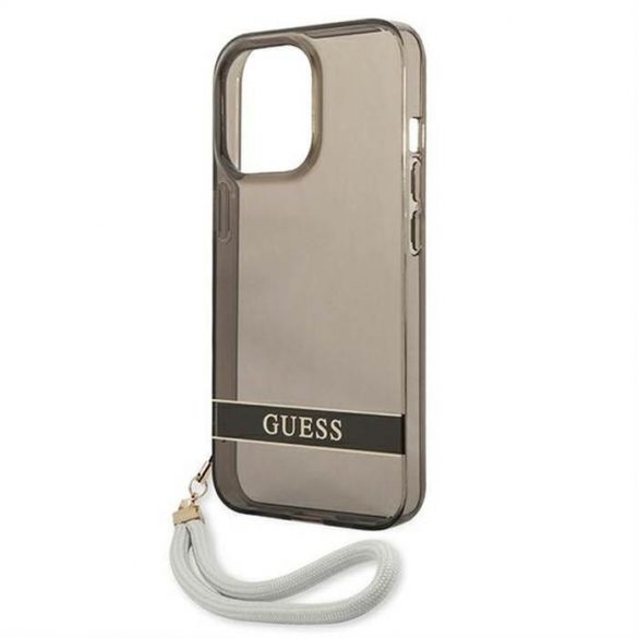 Husă originală GUESS GUHCP13LHTSGSK pentru iPhone 13 PRO (translucid / negru)