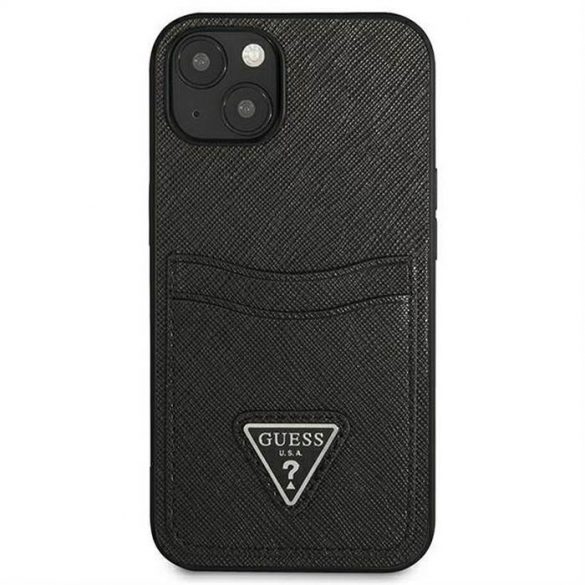 Husă originală GUESS GUHCP13SPSATPK pentru iPhone 13 MINI (Linne și Tiangle / negru)