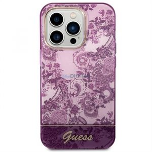 Carcasa originala GUESS GUHCP14LHGPLHF pentru iPhone 14 PRO (IML Electro Cam TDJ/fuschia)