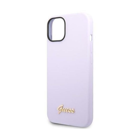 Husă GUESS pentru IPHONE 13 / 14 / 15 GUHCP14SSLSMU (Silicone Vintage Gold Logo) violet