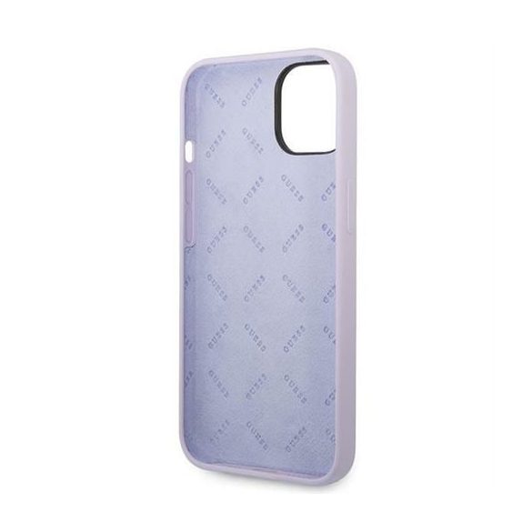 Husă GUESS pentru IPHONE 13 / 14 / 15 GUHCP14SSLSMU (Silicone Vintage Gold Logo) violet