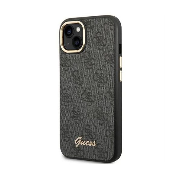 Husă GUESS pentru IPHONE 13 / 14 / 15 GUHCP14SHG4SHK (4G Vintage Gold Logo) neagră