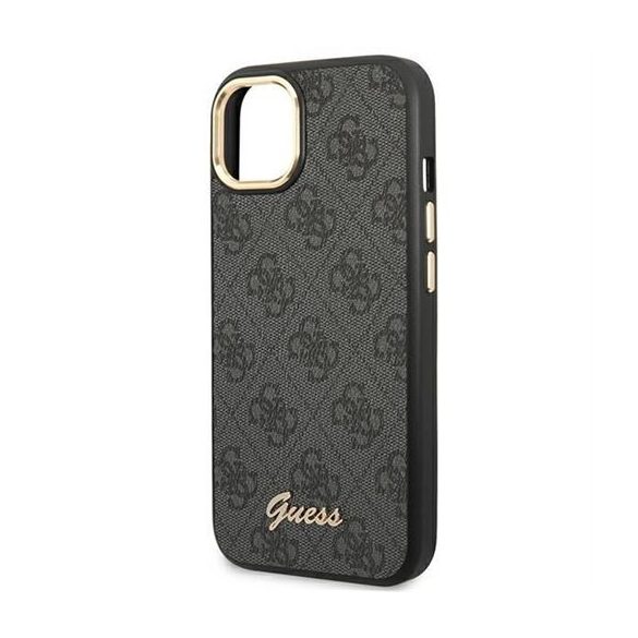 Husă GUESS pentru IPHONE 13 / 14 / 15 GUHCP14SHG4SHK (4G Vintage Gold Logo) neagră