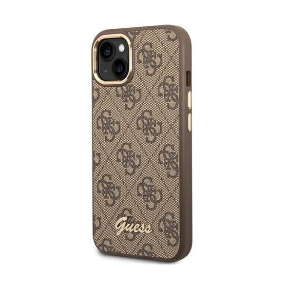 Husă GUESS pentru IPHONE 13 / 14 / 15 GUHCP14SHG4SHW (4G Vintage Gold Logo) maro