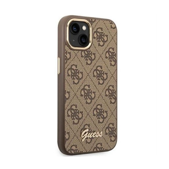 Husă GUESS pentru IPHONE 13 / 14 / 15 GUHCP14SHG4SHW (4G Vintage Gold Logo) maro