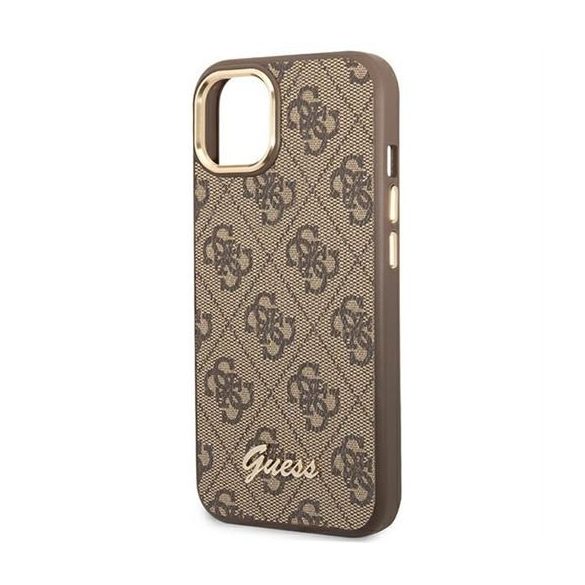 Husă GUESS pentru IPHONE 13 / 14 / 15 GUHCP14SHG4SHW (4G Vintage Gold Logo) maro